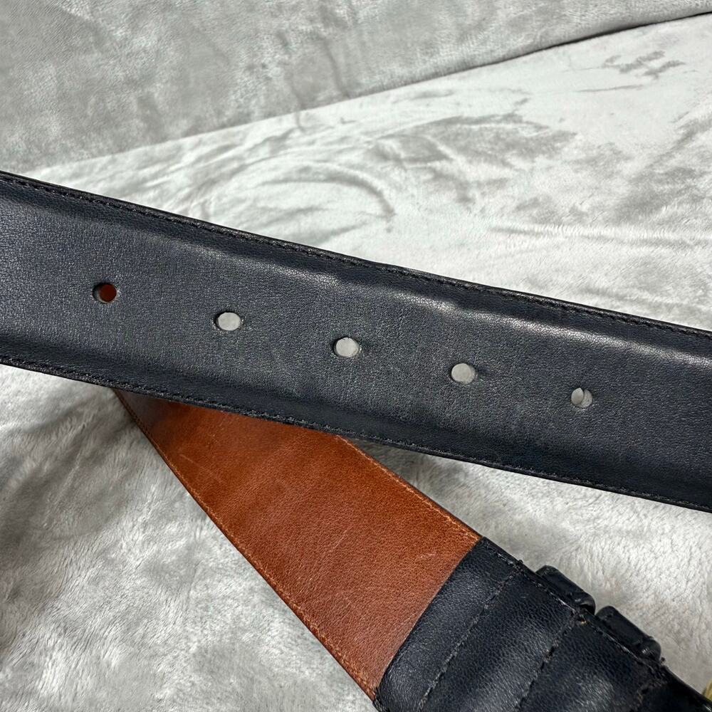 Coach Black Leather Belt with Gold Buckle - Picture 8 of 14